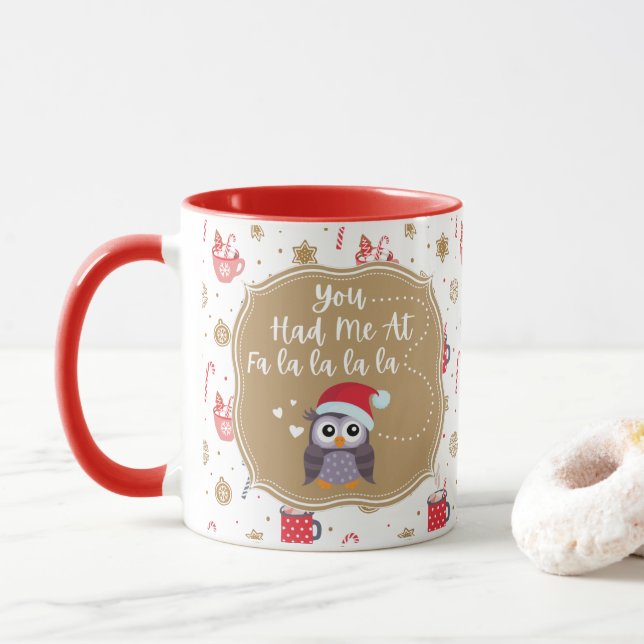 Chouette irky Holiday Mug (Avec donut)