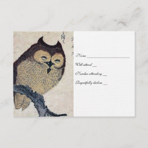 Chouette japonaise vintage rsvp avec enveloppes