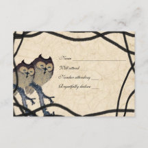Chouette japonaise vintage rsvp avec enveloppes