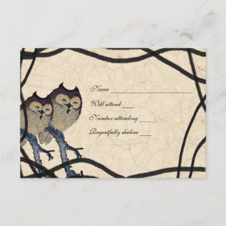 Chouette japonaise vintage rsvp avec enveloppes