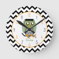 Chouette - Monstre d'Enstein Horloge personnalisée