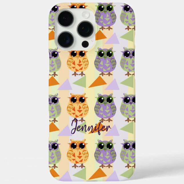 Chouette Motif Mignonne Coque-Mate Iphone 16 coque (Verso)