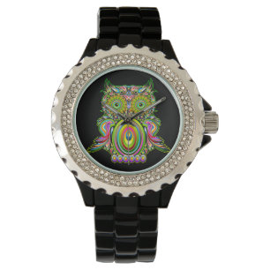 Chouette Psychedelic Pop Art montre