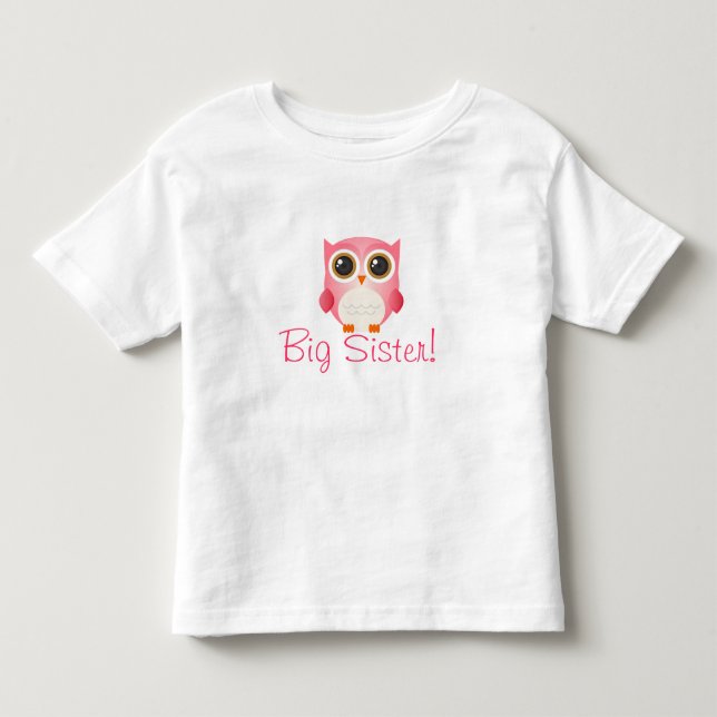 Chouette rose mignonne, Grosse soeur, T-shirt Todd (Devant)