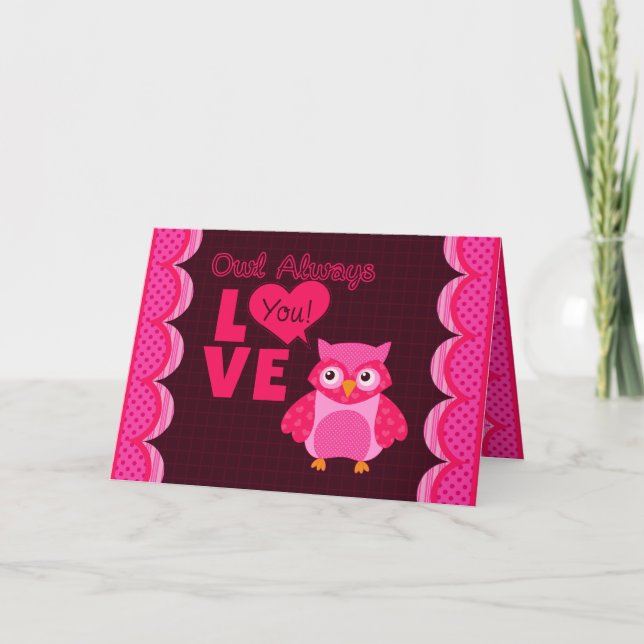 Chouette T'Aime Toujours ! Carte de voeux pour la  (Devant)