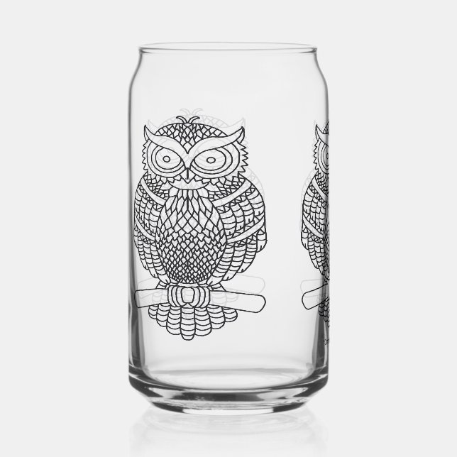 Chouette - Verre transparent (Recto)