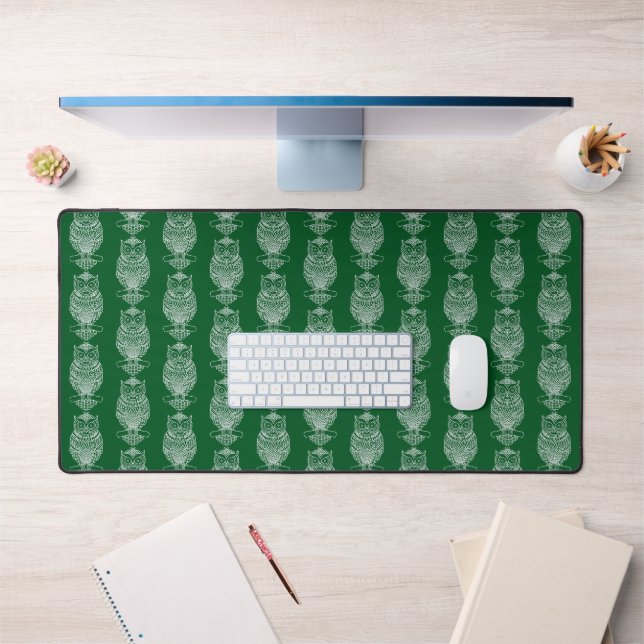 Chouette (vert foncé) - Mat de bureau (Bureau 1)
