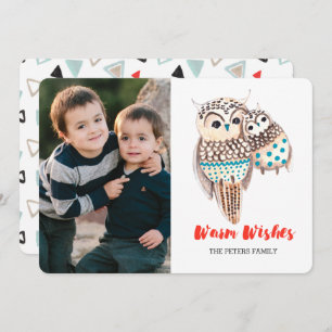 Chouettes de Noël   Invitations de photos