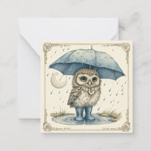 Chouettes joyeuses, cartes joyeuses : pluie ou bri