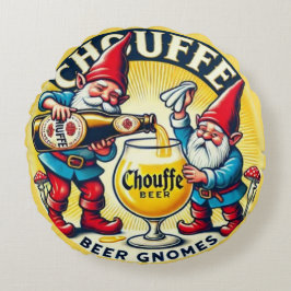 Chouffe Beer Gnomes Theme Design Rundes Kissen
