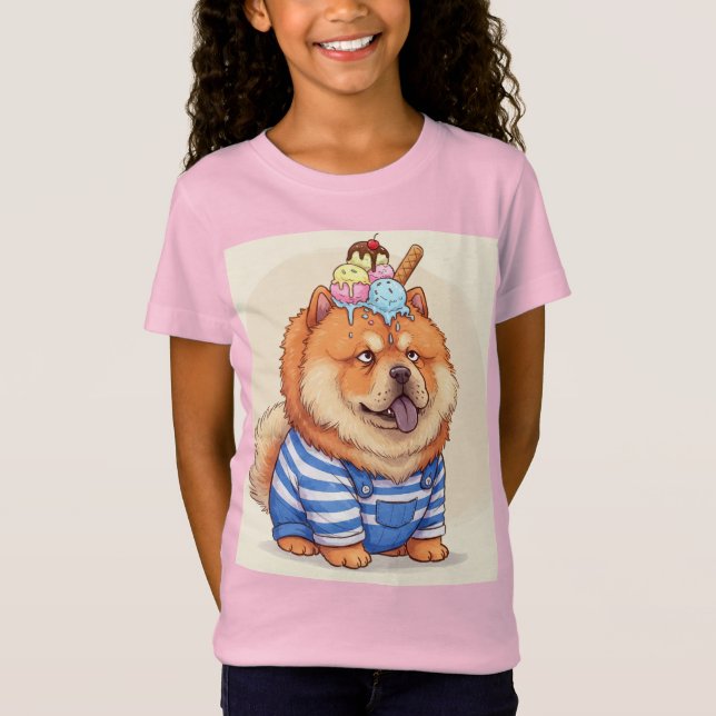 Chow Chow and Ice Cream von Natasha Us T-Shirt (Vorderseite)