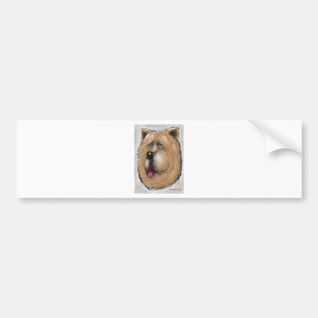 Chow Chow Autoaufkleber (Vorne)