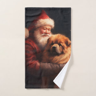 Chow Chow avec Noël Festif du Père Noël