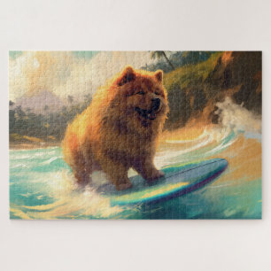 Chow Chow Beach Surfen Malerei
