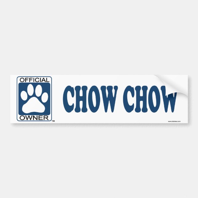 Chow-Chow-Blau Autoaufkleber (Vorne)