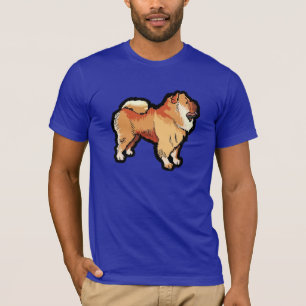 Chow-Chow; Blau T-Shirt