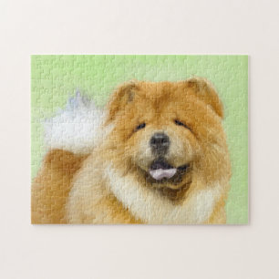 Chow Chow Cainting - Niedliche Original Hunde Art