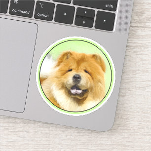 Chow Chow Cainting - Niedliche Original Hunde Art Aufkleber