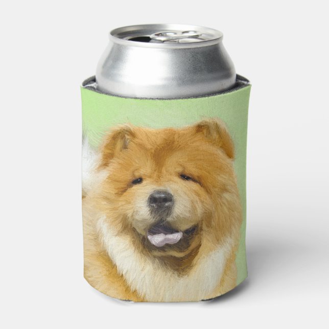 Chow Chow Cainting - Niedliche Original Hunde Art Dosenkühler (Kanne Vorderseite)