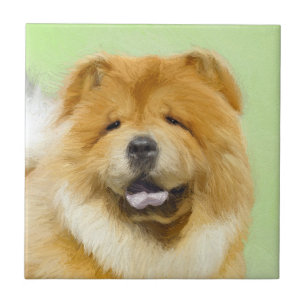 Chow Chow Cainting - Niedliche Original Hunde Art Fliese