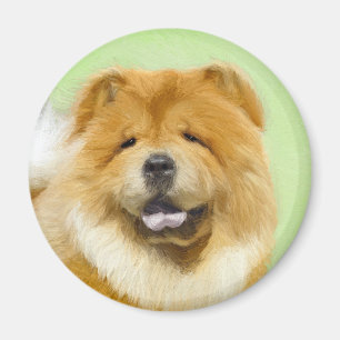 Chow Chow Cainting - Niedliche Original Hunde Art Magnet
