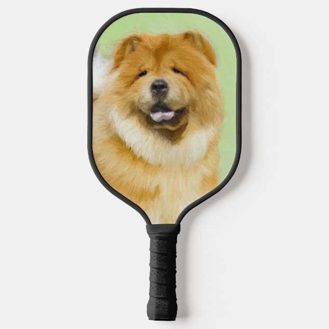 Chow Chow Cainting - Niedliche Original Hunde Art Pickleball Schläger (Rückseite)