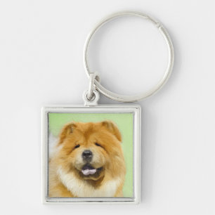 Chow Chow Cainting - Niedliche Original Hunde Art Schlüsselanhänger