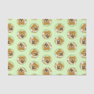 Chow Chow Cainting Red Rough Niedlich Original Dog Seidenpapier