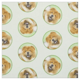 Chow Chow Cainting Red Rough Niedlich Original Dog Stoff
