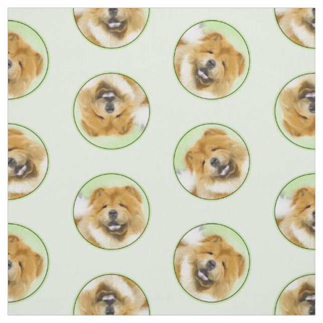 Chow Chow Cainting Red Rough Niedlich Original Dog Stoff (Muster)