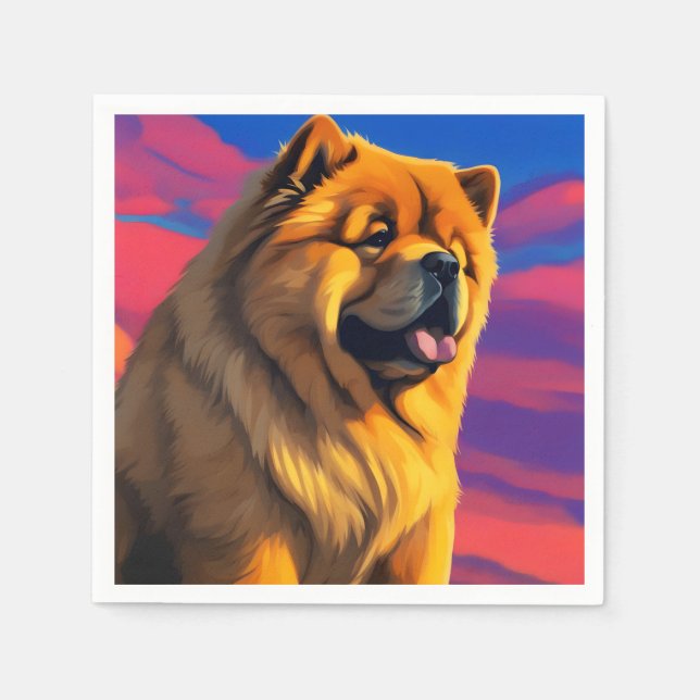 Chow Chow Cainting Serviette (Vorderseite)