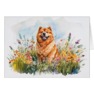 Chow Chow Chow - Carte d'art de 5 po x 7 po