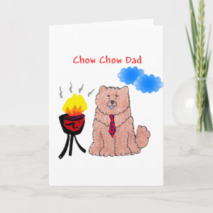 Chow-Chow Chow-Chow rote Vater-Karte Karte
