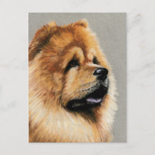 Chow Chow Chow Hund Art Postkarte