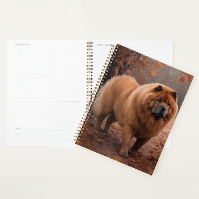 Chow Chow Chow im Herbst Leaves Inspiriert Planer (Anzeige)