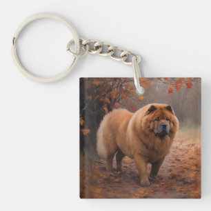 Chow Chow Chow im Herbst Leaves Inspiriert Schlüsselanhänger