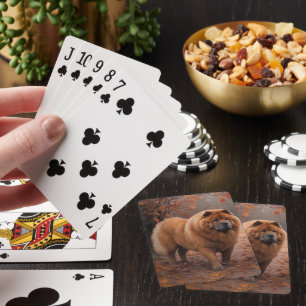 Chow Chow Chow im Herbst Leaves Inspiriert Spielkarten
