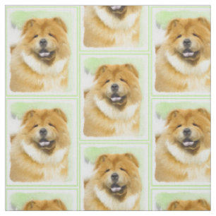 Chow Chow Chow Painting - Niedliche Original Hund  Stoff