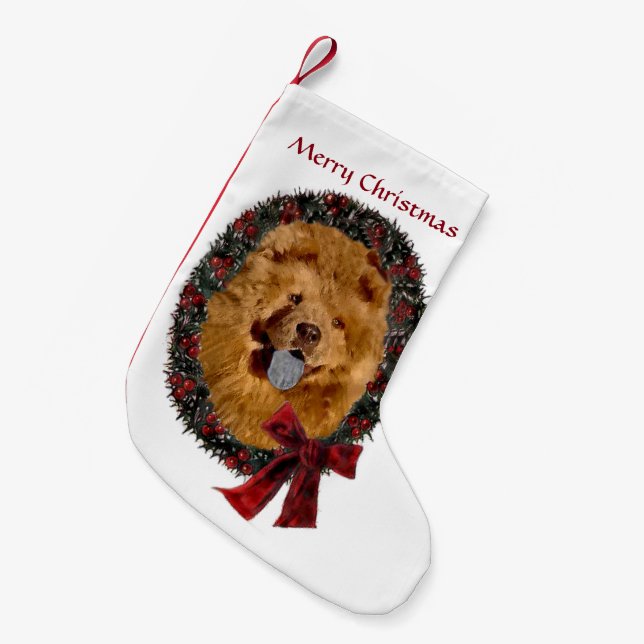 Chow Chow Chow WeihnachtsWeihnachtsWeihnachtsfeier Kleiner Weihnachtsstrumpf (Vorderansicht (hängend))