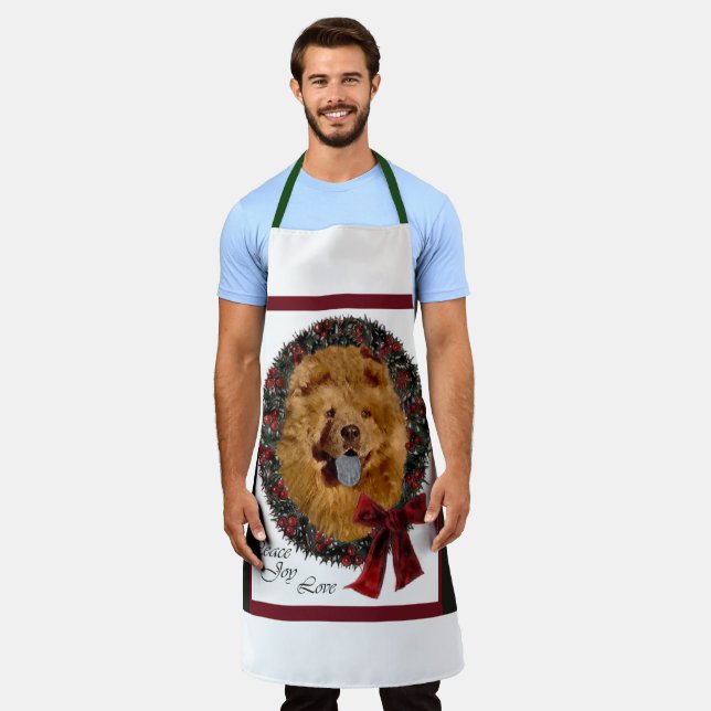 Chow Chow Chow WeihnachtsWeihnachtsWeihnachtsfeier Schürze (Getragen)