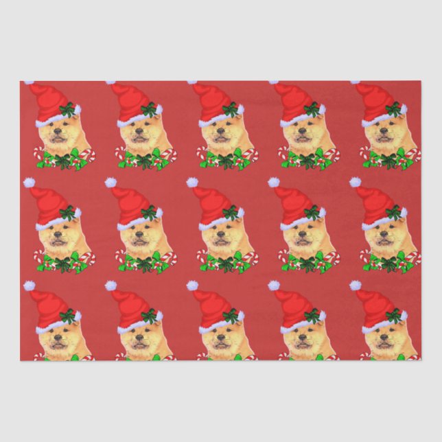 Chow Chow Chow WeihnachtsWeihnachtsWeihnachtsfeier Seidenpapier (Vorderseite)
