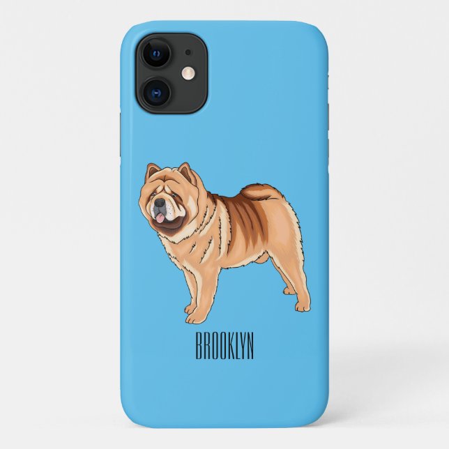 Chow Chow dog cartoon illustriert Case-Mate iPhone Hülle (Rückseite)