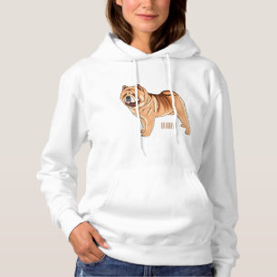 Chow Chow dog cartoon illustriert Hoodie
