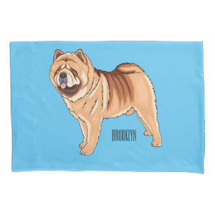 Chow Chow dog cartoon illustriert Kissenbezug