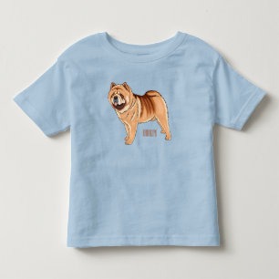 Chow Chow dog cartoon illustriert Kleinkind T-shirt
