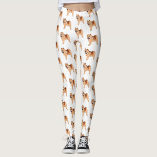 Chow Chow dog cartoon illustriert Leggings