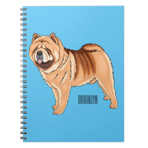 Chow Chow dog cartoon illustriert Notizblock