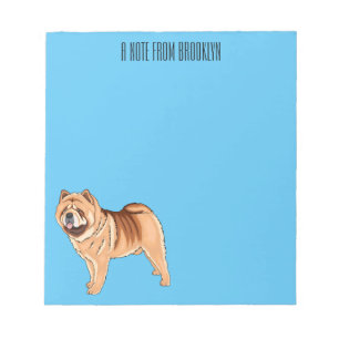 Chow Chow dog cartoon illustriert Notizblock