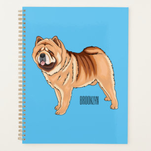 Chow Chow dog cartoon illustriert Planer
