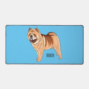 Chow Chow dog cartoon illustriert Schreibtischunterlage